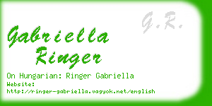 gabriella ringer business card